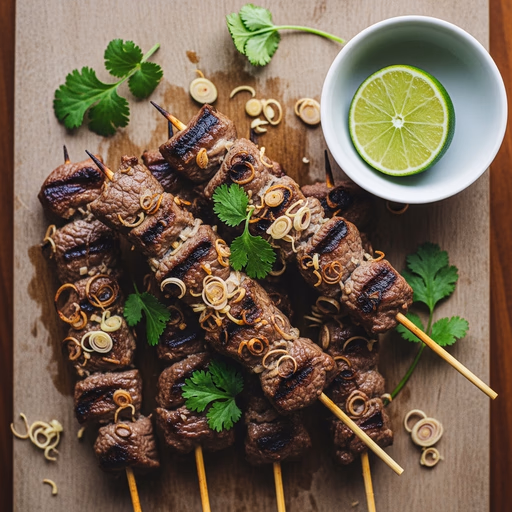 Image of Vietnamese Lemongrass Beef Skewers