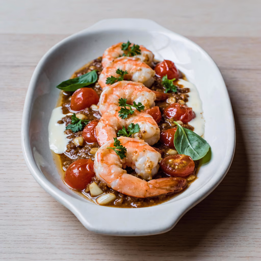 Image of Roasted Garlic Tomato Butter Shrimp