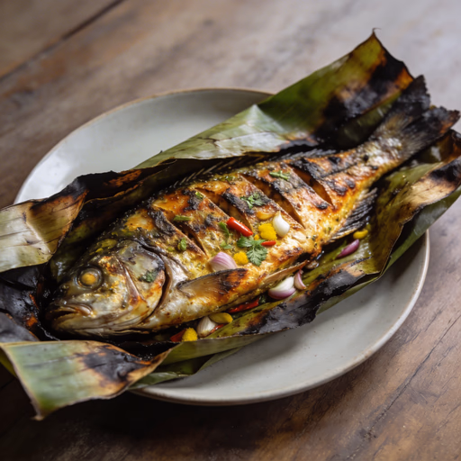 Image of Ternate Grilled Fish in Banana Leaf