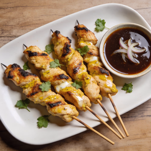 Image of Banjarmasin Spiced Chicken Satay with Sweet Soy Dip
