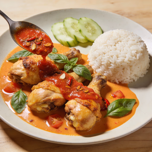 Image of Jakarta Spicy Chicken with Plecing Sauce
