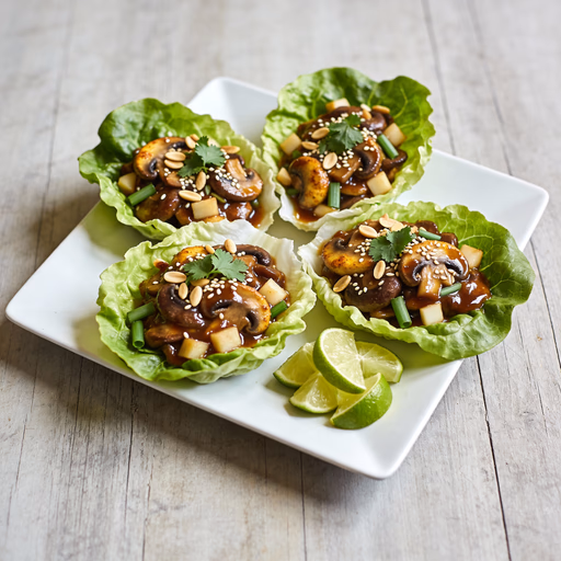 Image of Hoisin Mushroom Lettuce Cups