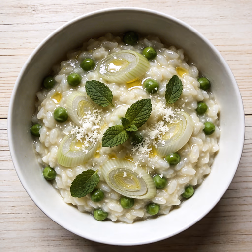 Image of Creamy Leek and Pea Risotto