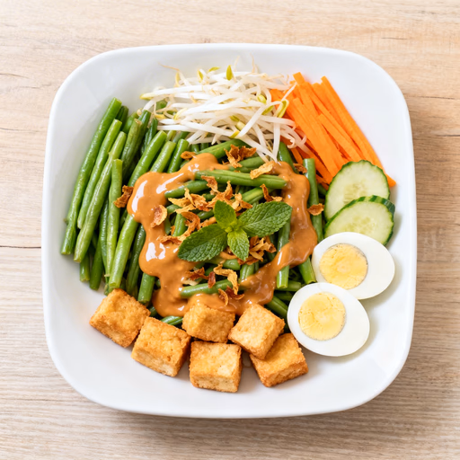 Image of Bali-Style Spiced Vegetable Gado-Gado with Peanut Sauce