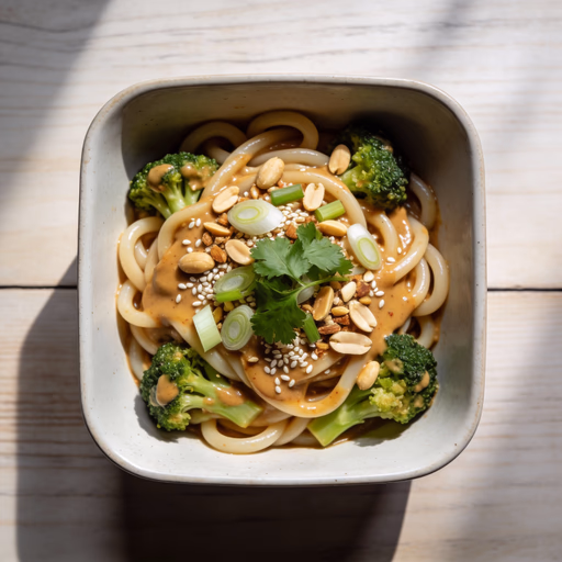 Image of Spicy Peanut Udon with Broccoli