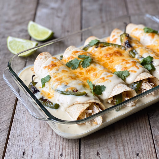 Image of Creamy Poblano Chicken Enchiladas